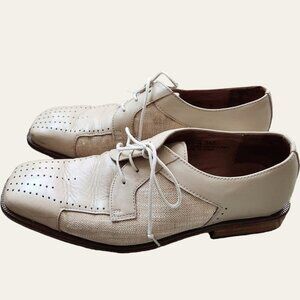 Fratelli Footwear Mens Oxford Size 8M Leather Square‎ Toe Lace Up Dress Shoe
